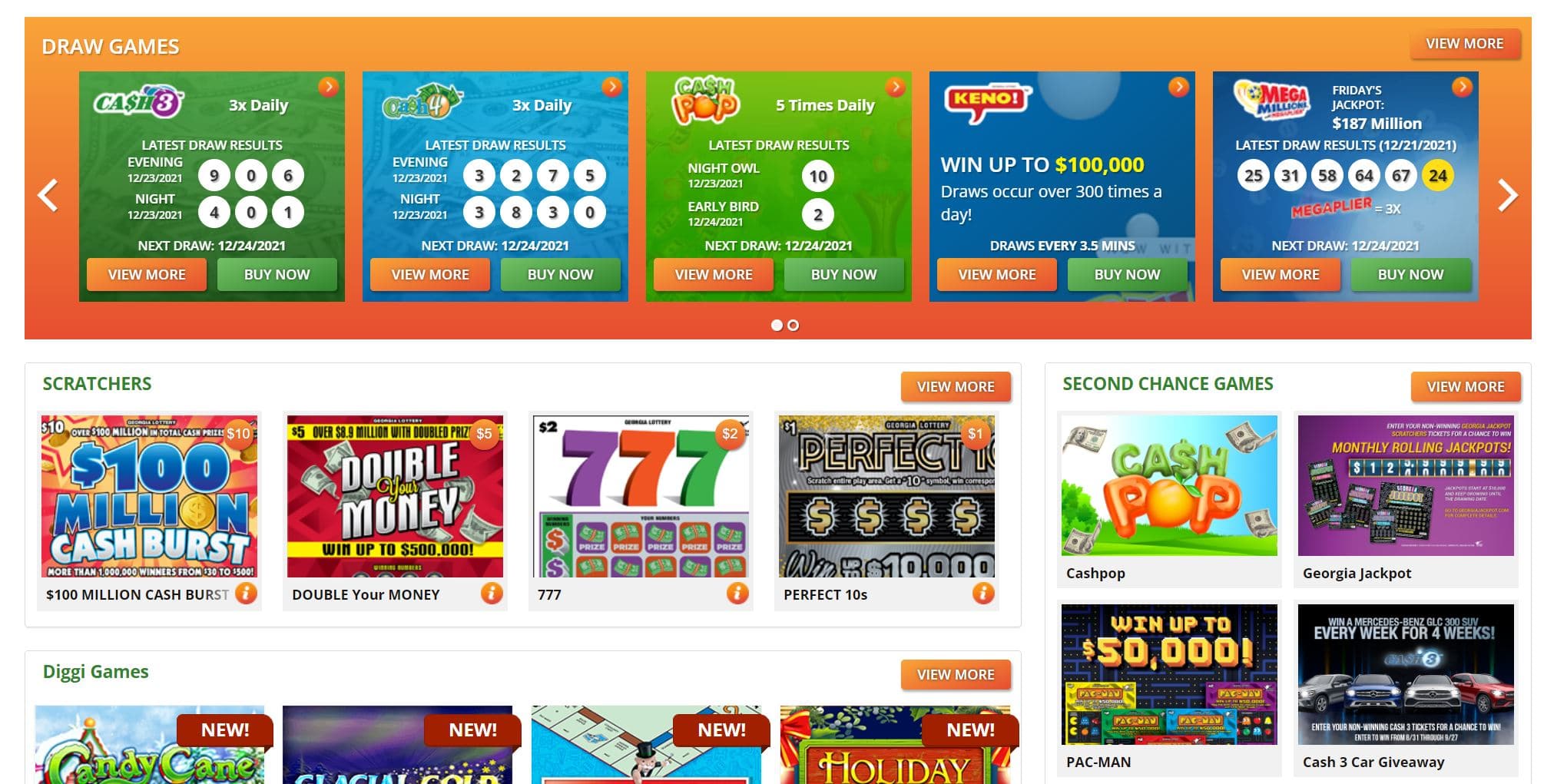 Georgia Lottery Promo Code for draw games